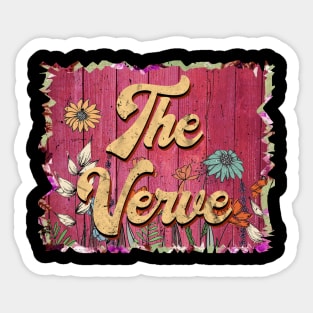 Classic Verve Personalized Flowers Proud Name Sticker